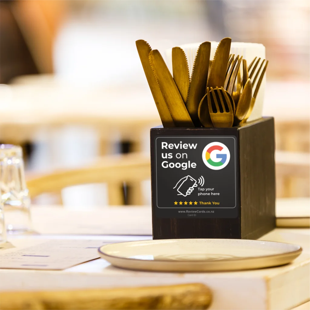 google review tile on table.webp